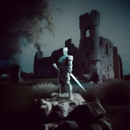 Ghostly Knight in Ruins