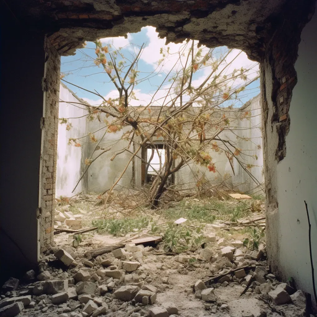 New growth emerging on a battlefield covered in ashes - Image 2