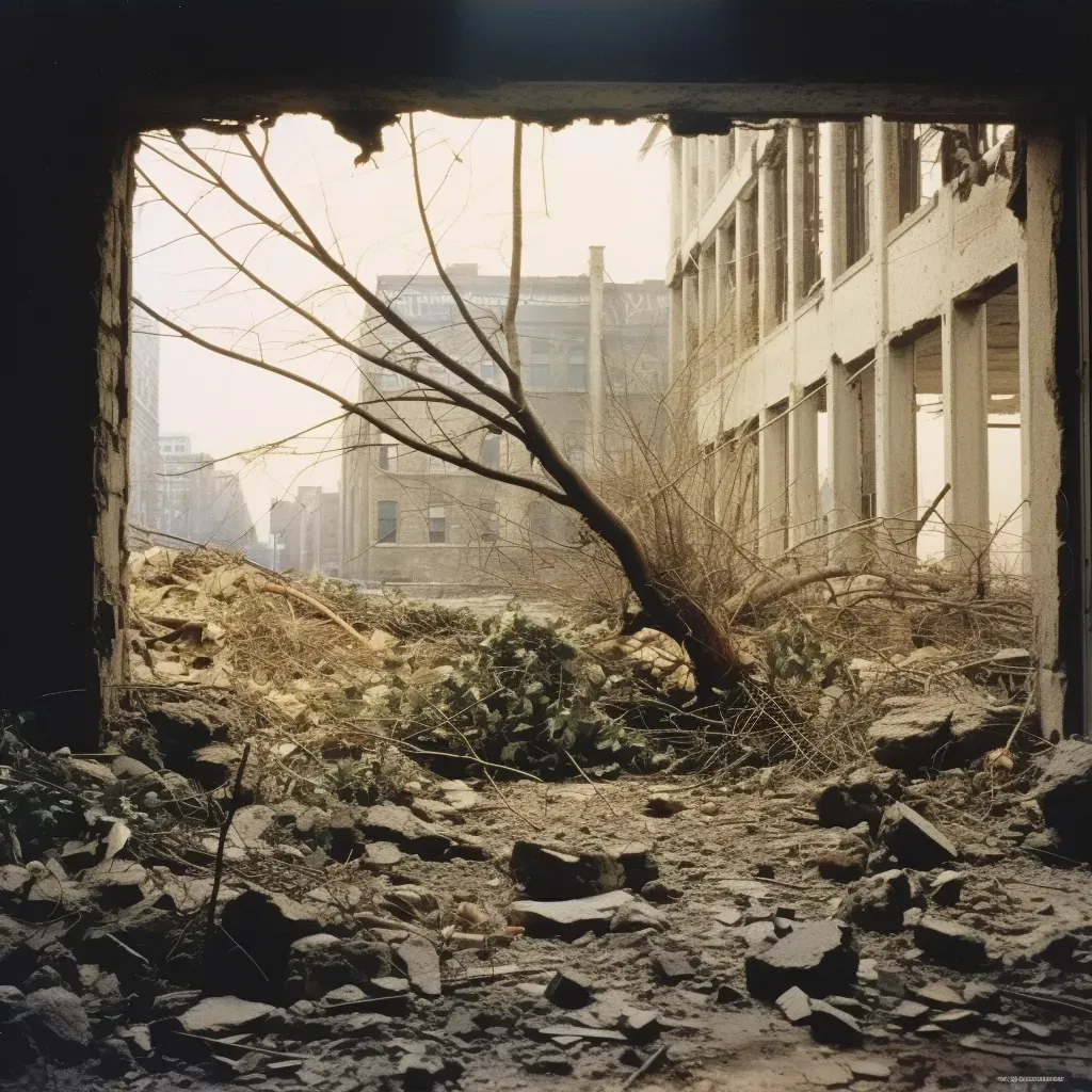 New growth emerging on a battlefield covered in ashes - Image 3