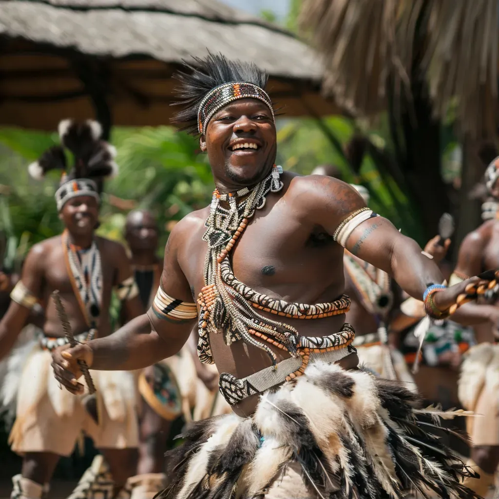 African tribal dance performance with traditional attire - Image 1