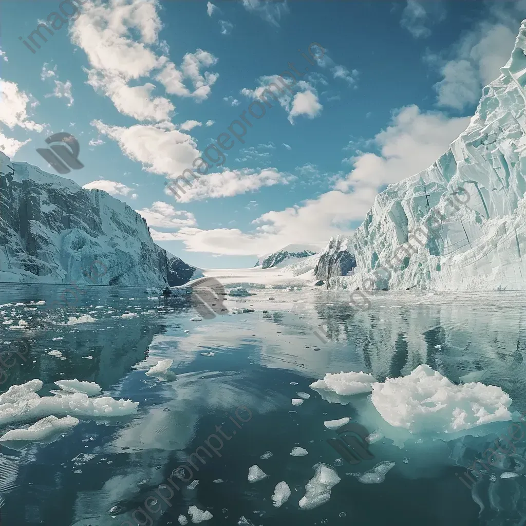 Melting arctic glacier and breaking icebergs - Image 4