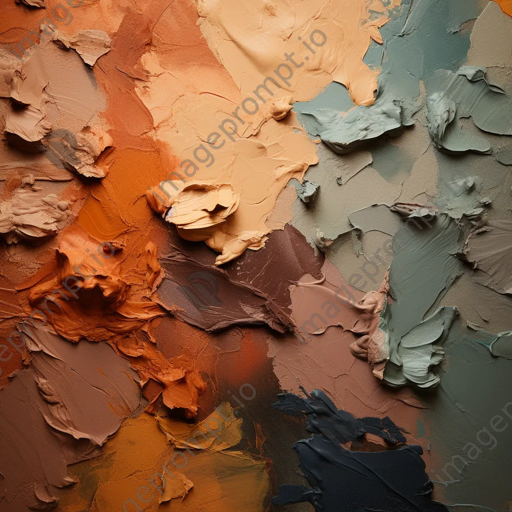 Earth-toned paint strokes on canvas - Image 2