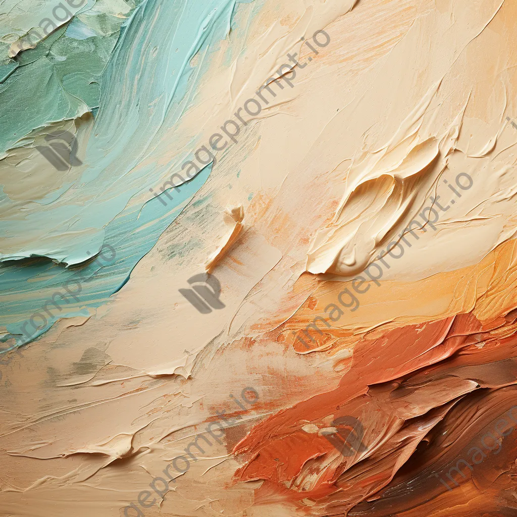 Earth-toned paint strokes on canvas - Image 3