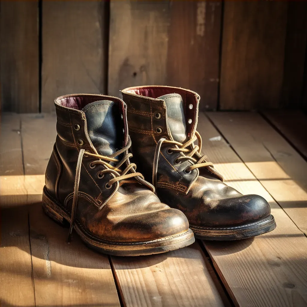 vintage leather boots - Image 4