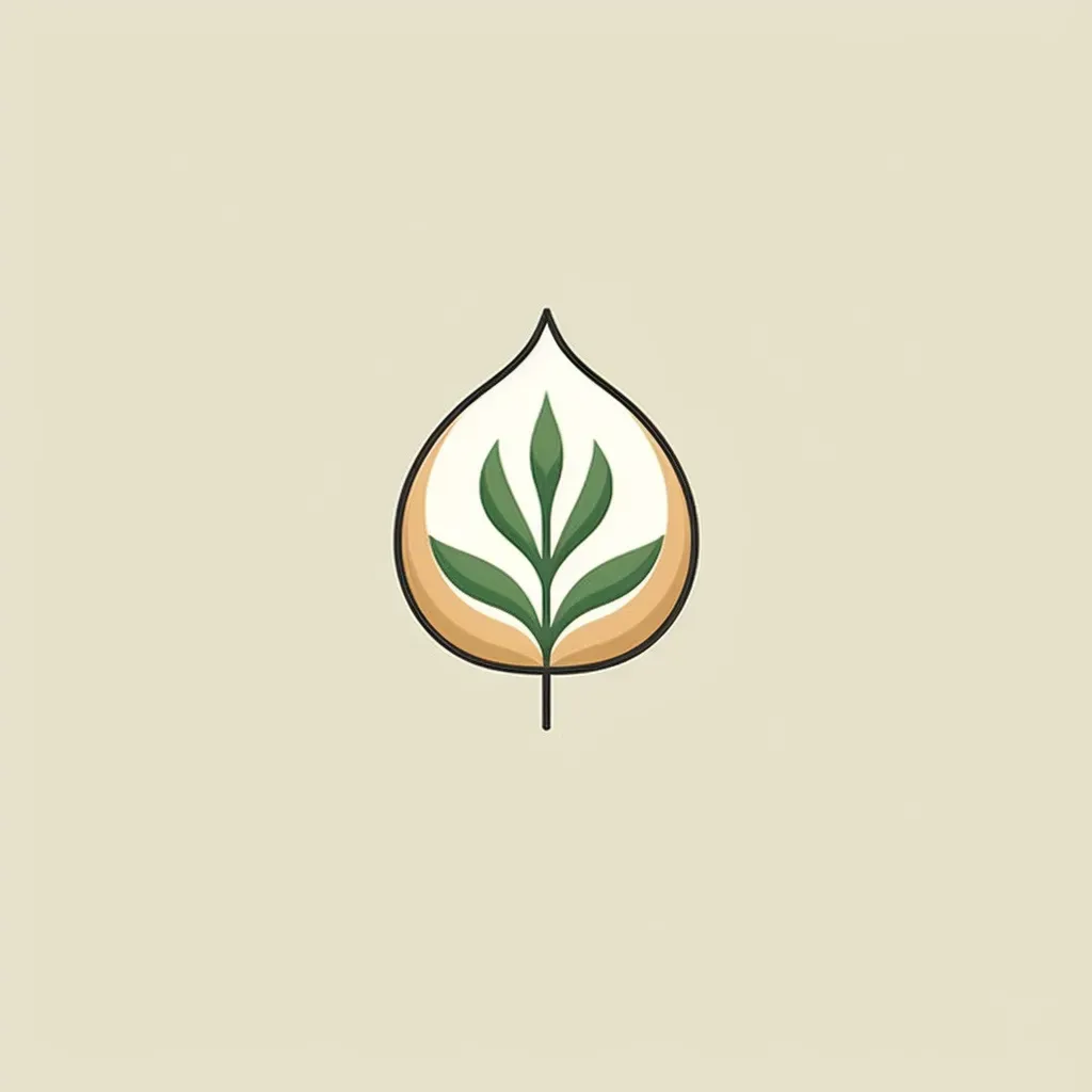 Minimalist leaf logo for sustainable fashion brand in green and white - Image 4