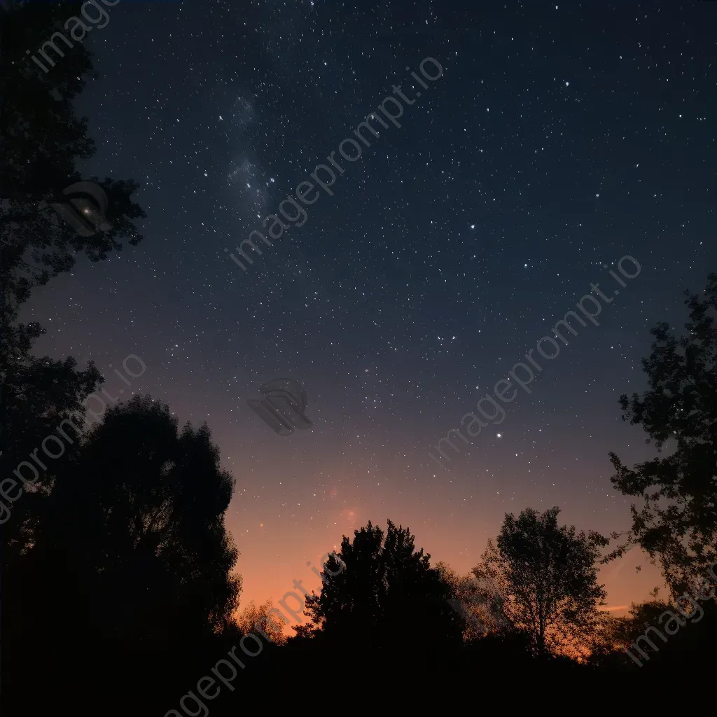 Pleiades star cluster in twilight sky - Image 4