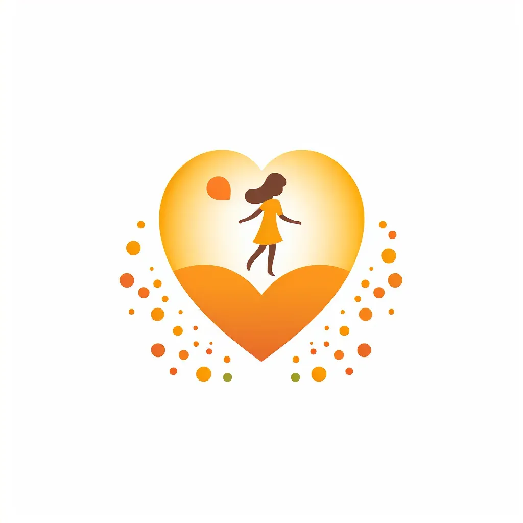 Caring and compassionate logo with a child icon in orange and yellow - Image 4