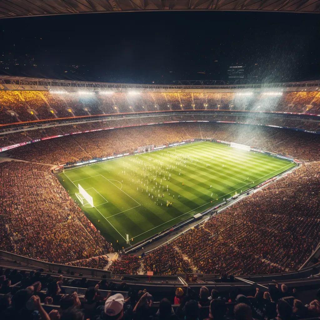 Night soccer game in stadium - Image 3