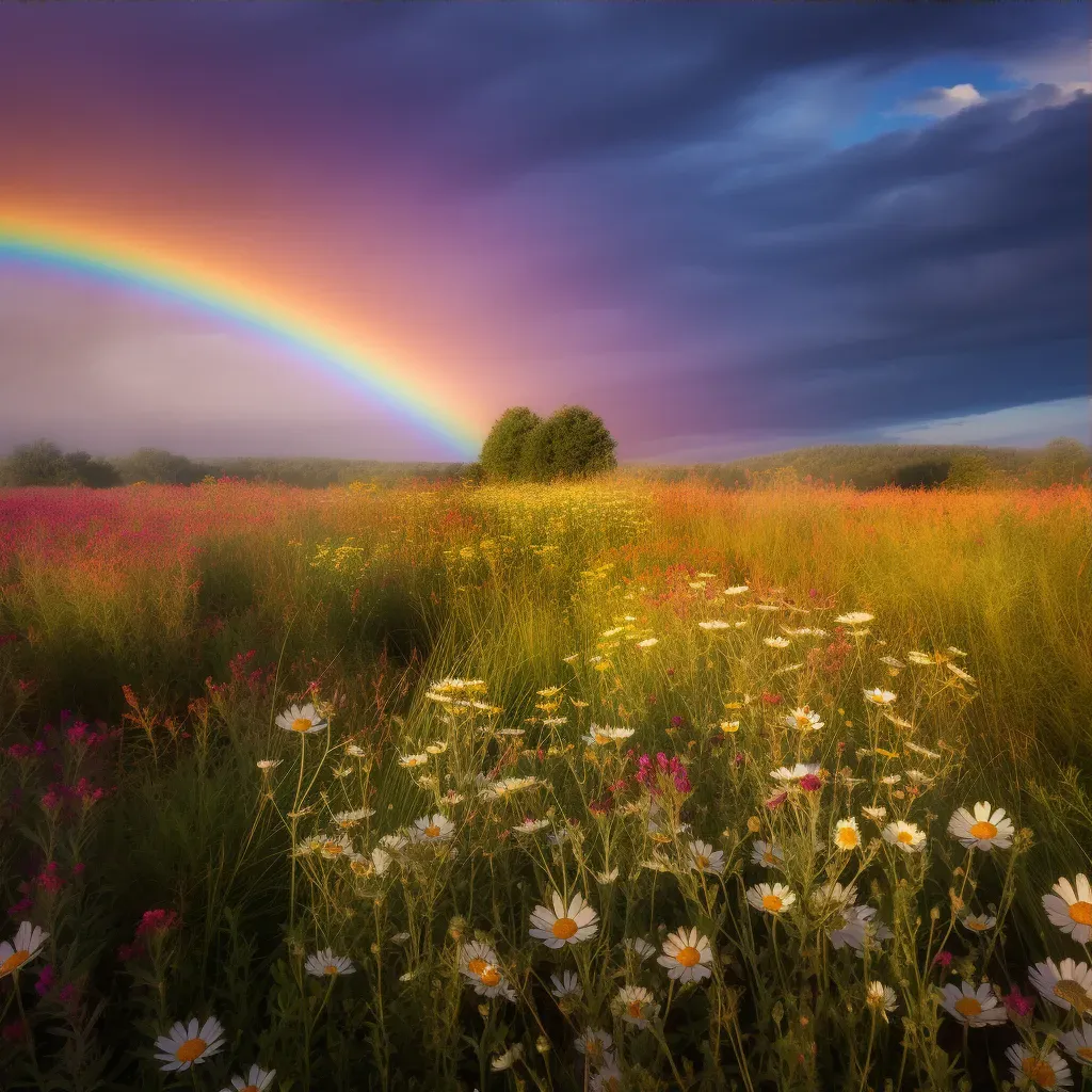 Rainbow wildflower field - Image 3