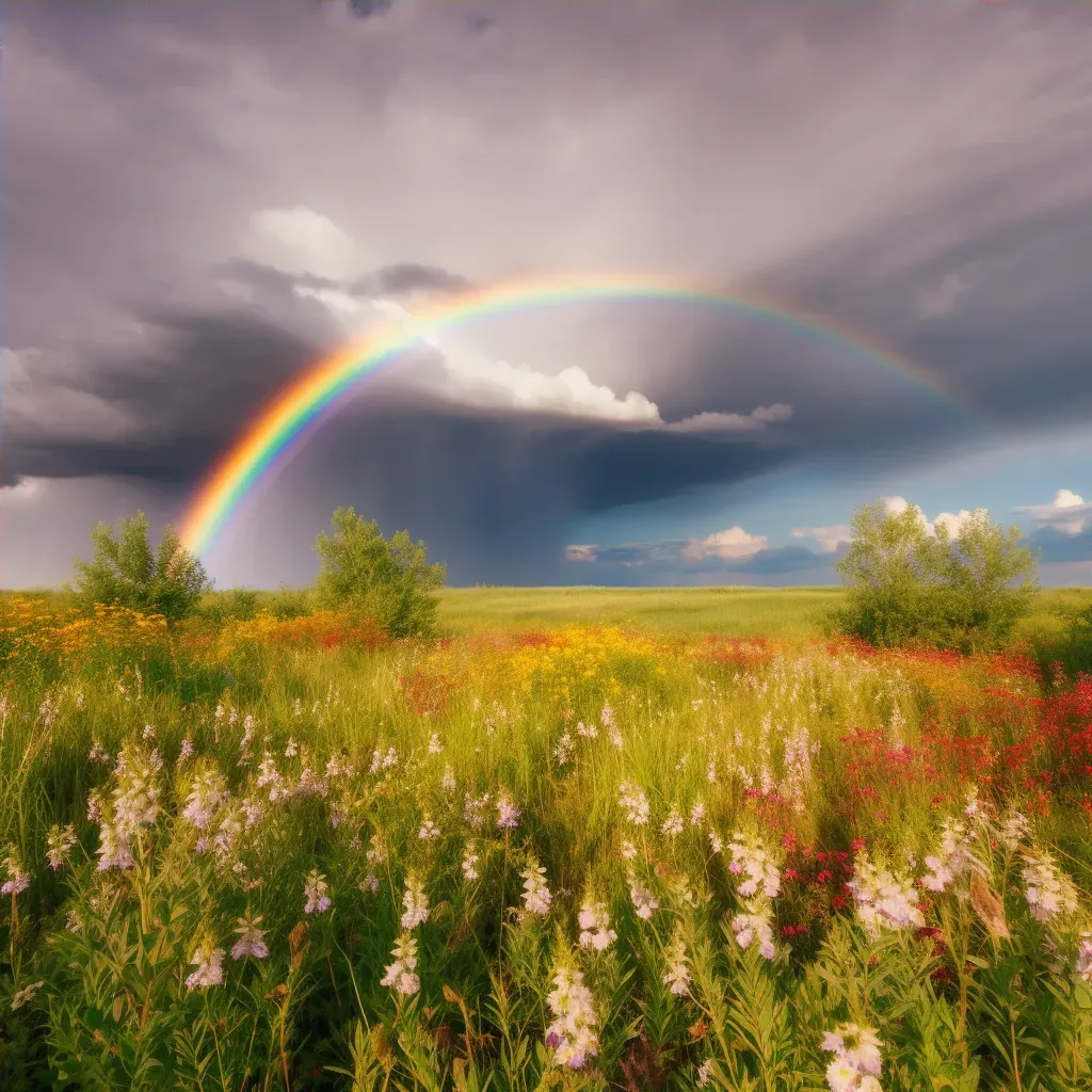 Rainbow wildflower field - Image 4