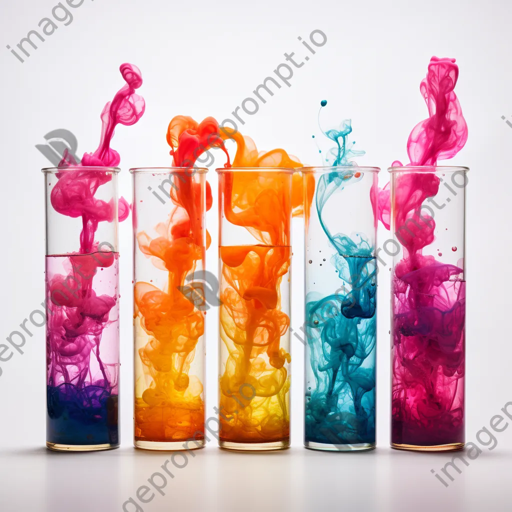 Chromatography paper showing vibrant ink separation on a white background. - Image 2