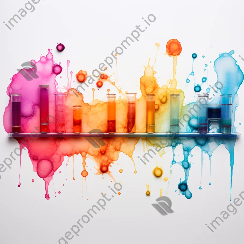 Chromatography paper showing vibrant ink separation on a white background. - Image 3