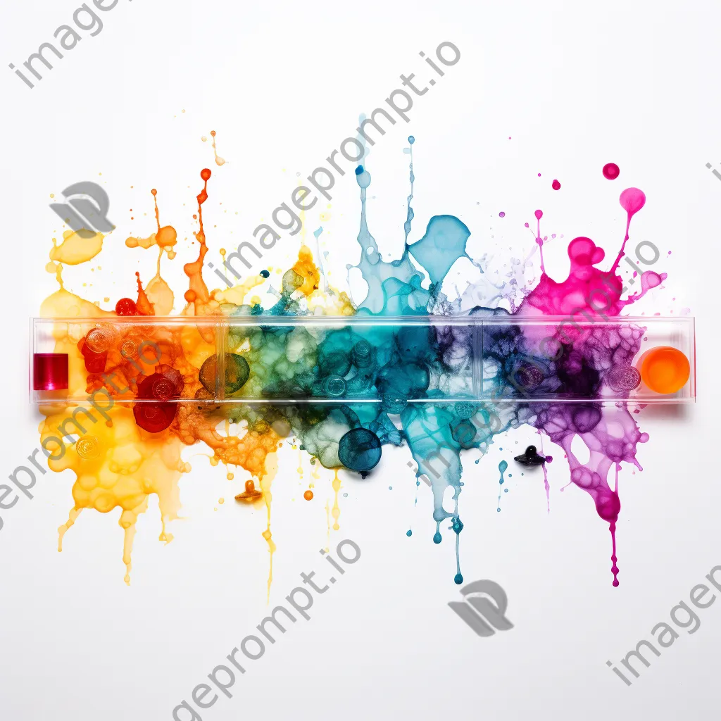 Chromatography paper showing vibrant ink separation on a white background. - Image 4