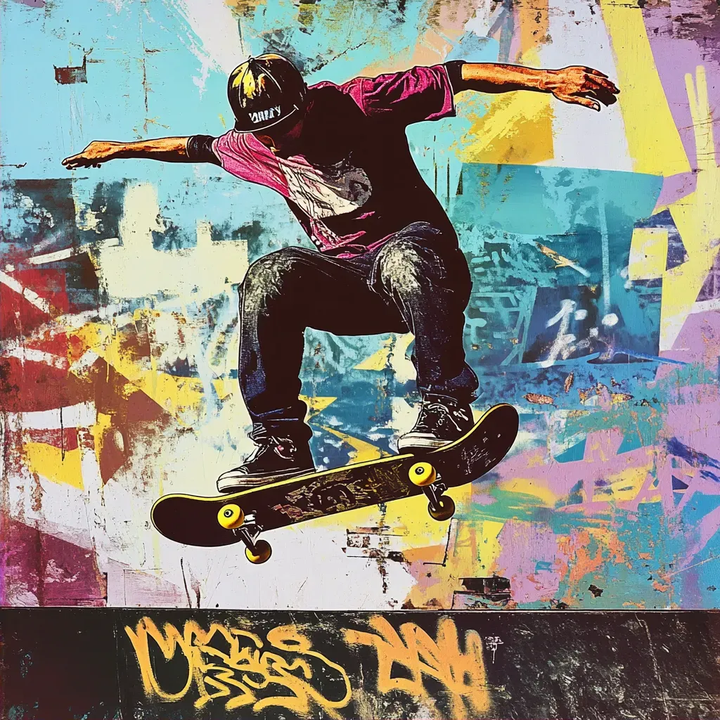 Skateboard Pop Art