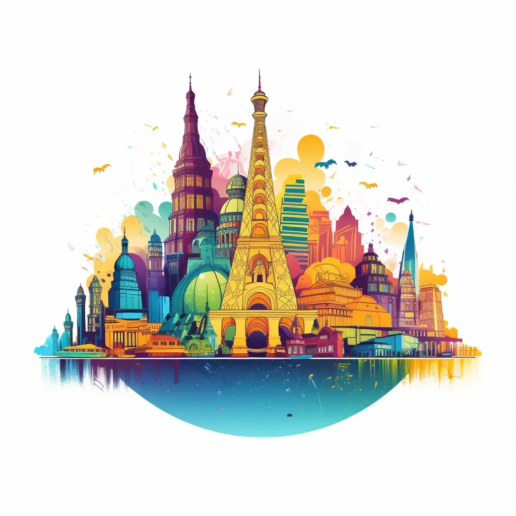 Travel agency logo with landmarks - Image 3