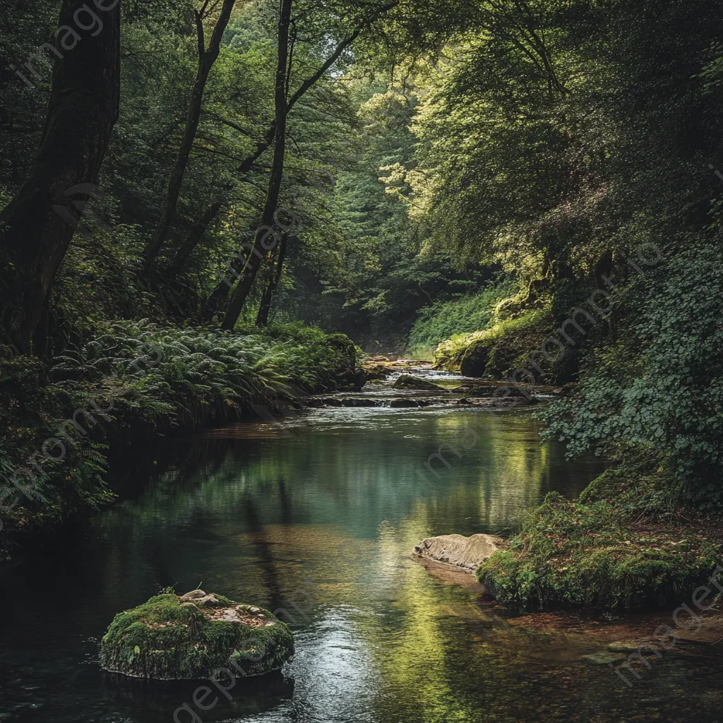 Natural spring surrounded by lush woods - Image 1