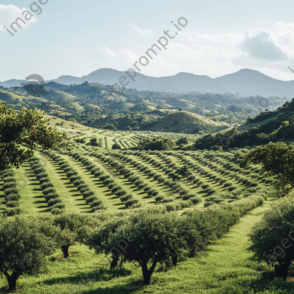 Wide view of a healthy avocado orchard - Image 4