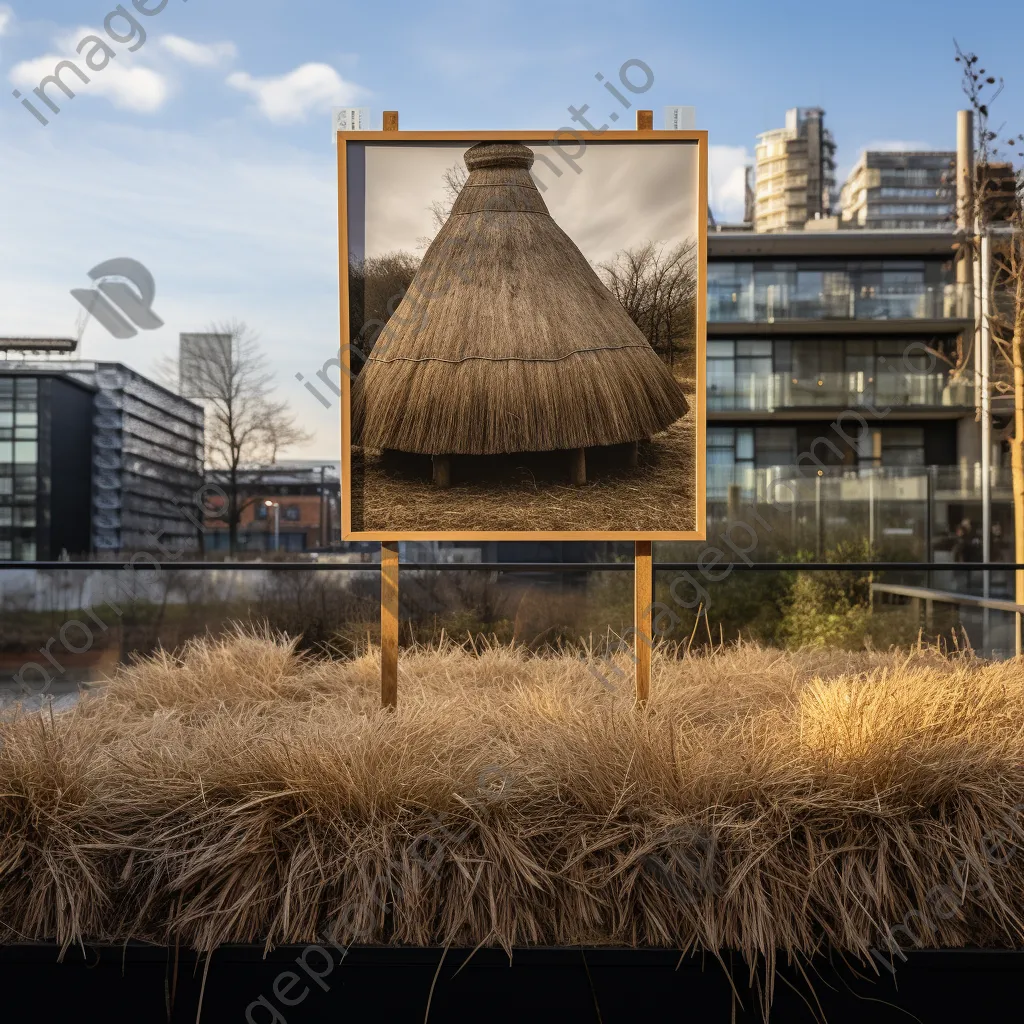 Exhibition of thatching techniques against modern architecture - Image 4