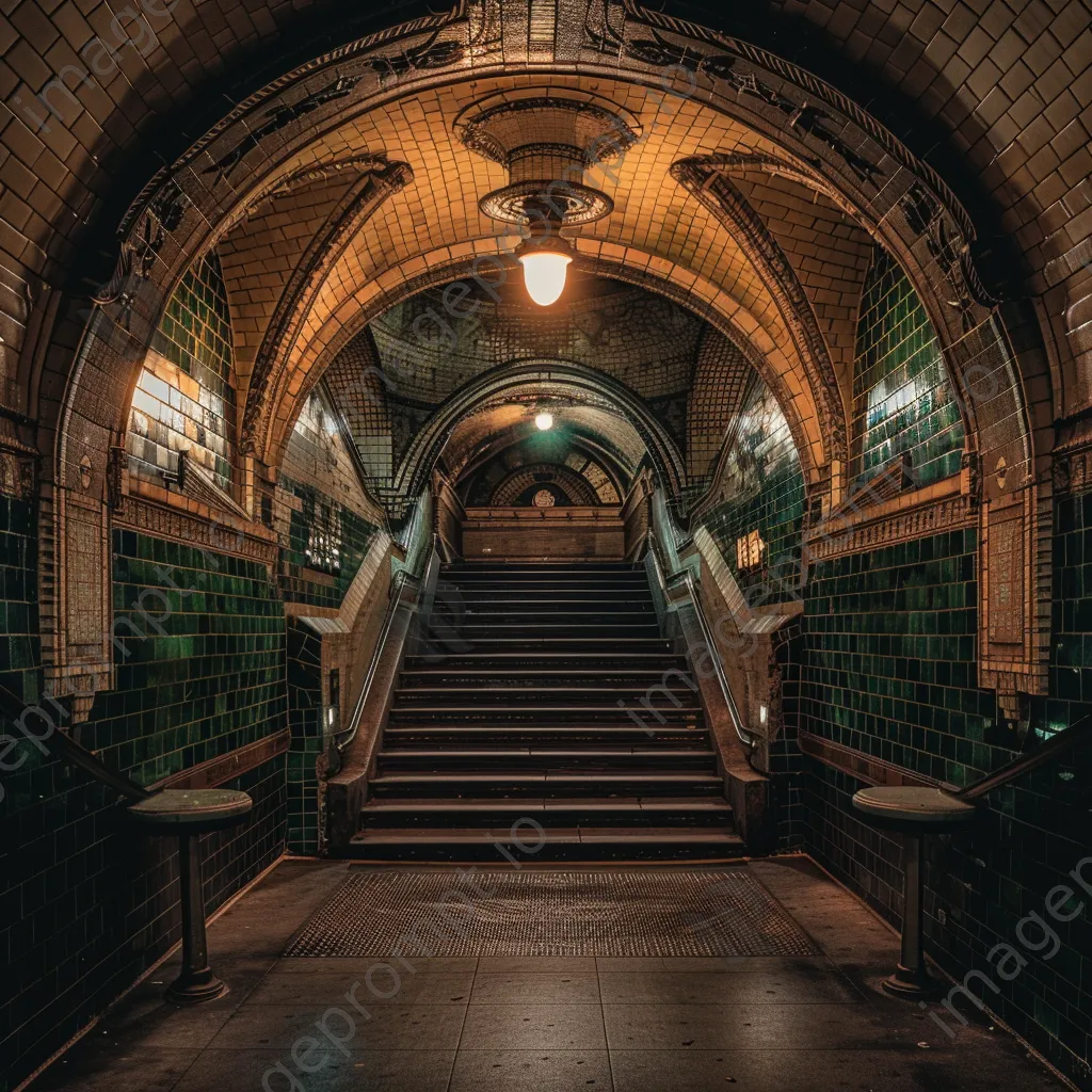 Vintage subway station with classic tilework - Image 3