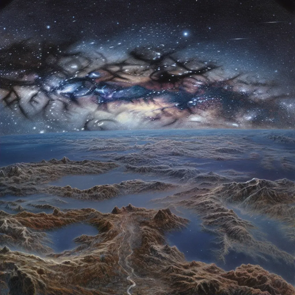 Illustration of a panoramic view of the Milky Way galaxy from the edge of space - Image 2