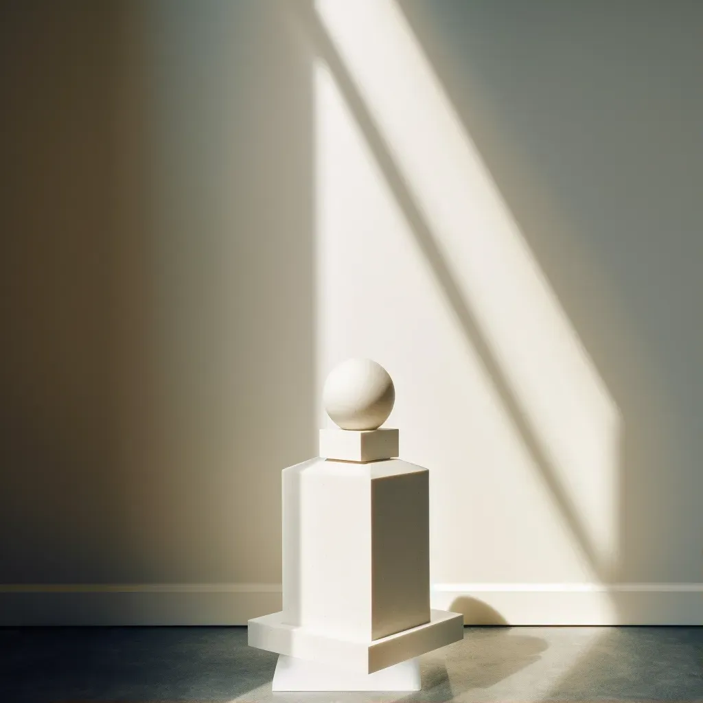 Minimalist sculpture with clean lines and geometric shapes - Image 1