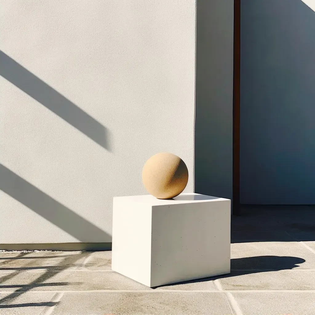 Minimalist sculpture with clean lines and geometric shapes - Image 2