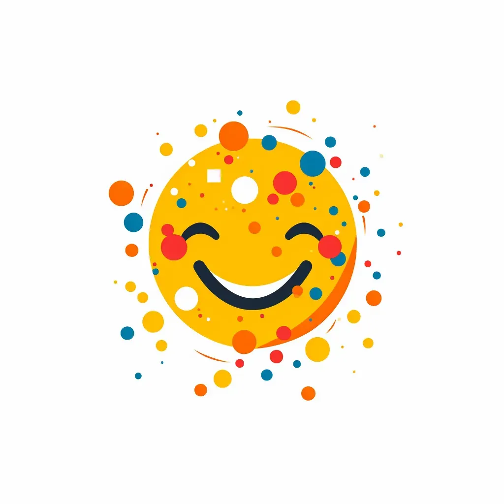 Playful and colorful youth entertainment center logo with a stylized smiley face icon in yellow and orange - Image 1