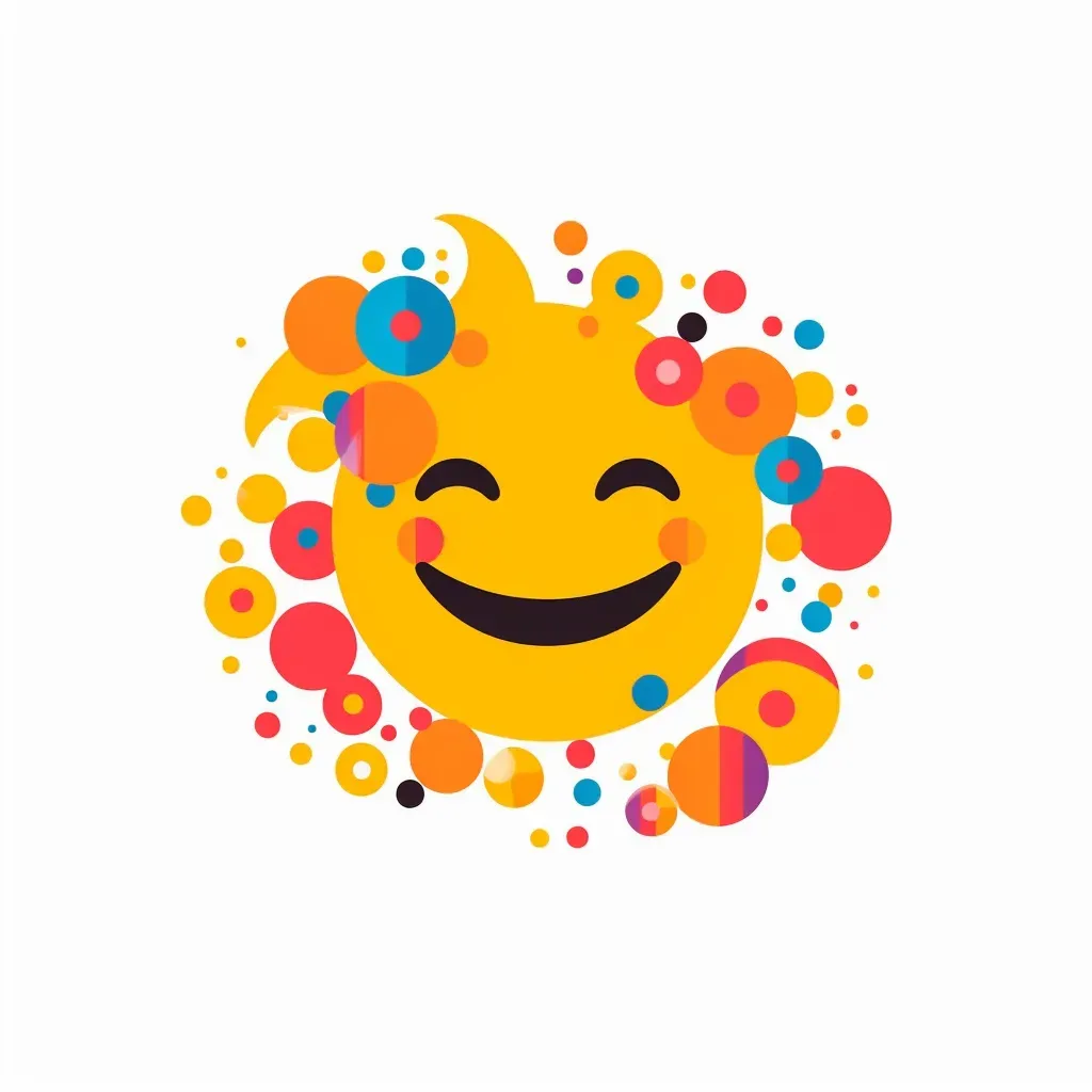 Playful and colorful youth entertainment center logo with a stylized smiley face icon in yellow and orange - Image 3