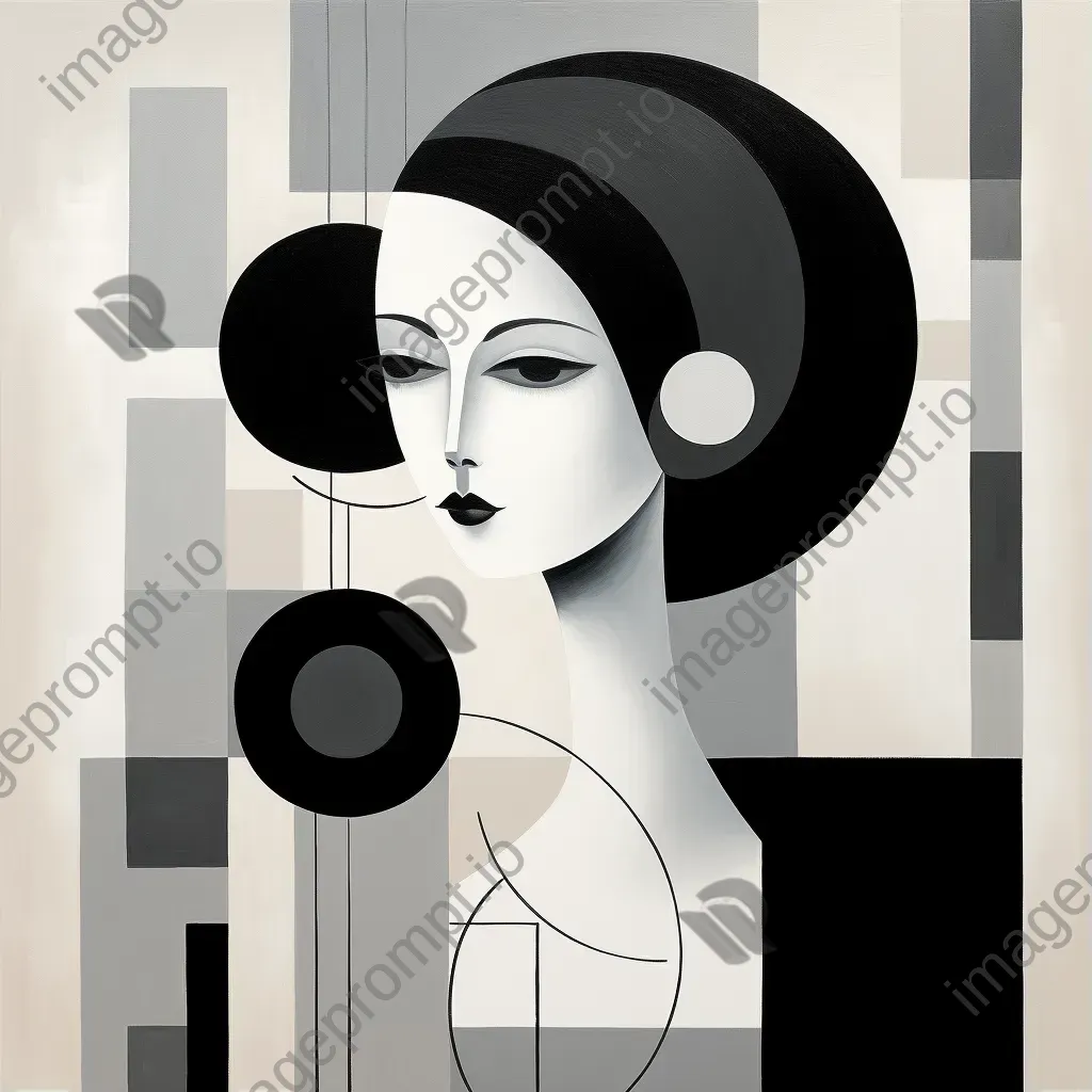 Abstract representation of Ada Lovelace with elements of logic and mathematics - Image 1