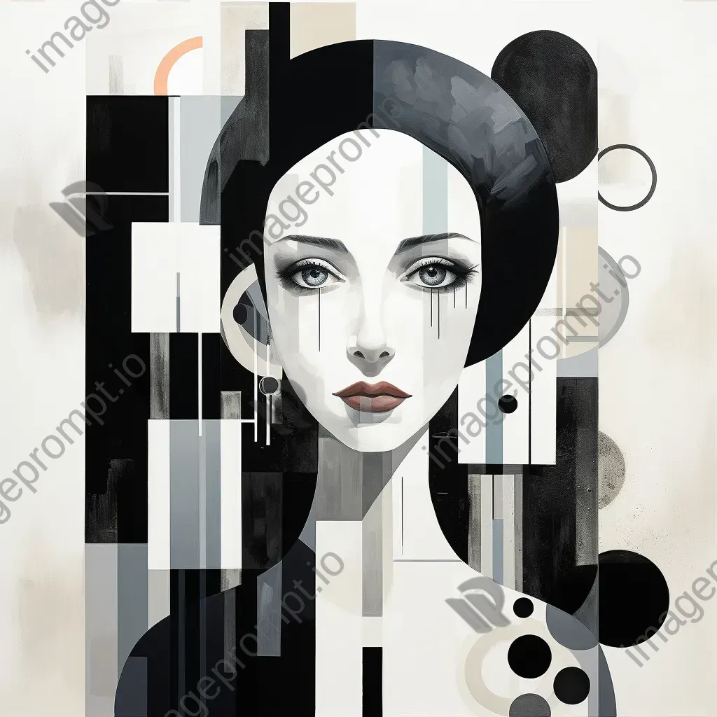 Abstract representation of Ada Lovelace with elements of logic and mathematics - Image 3