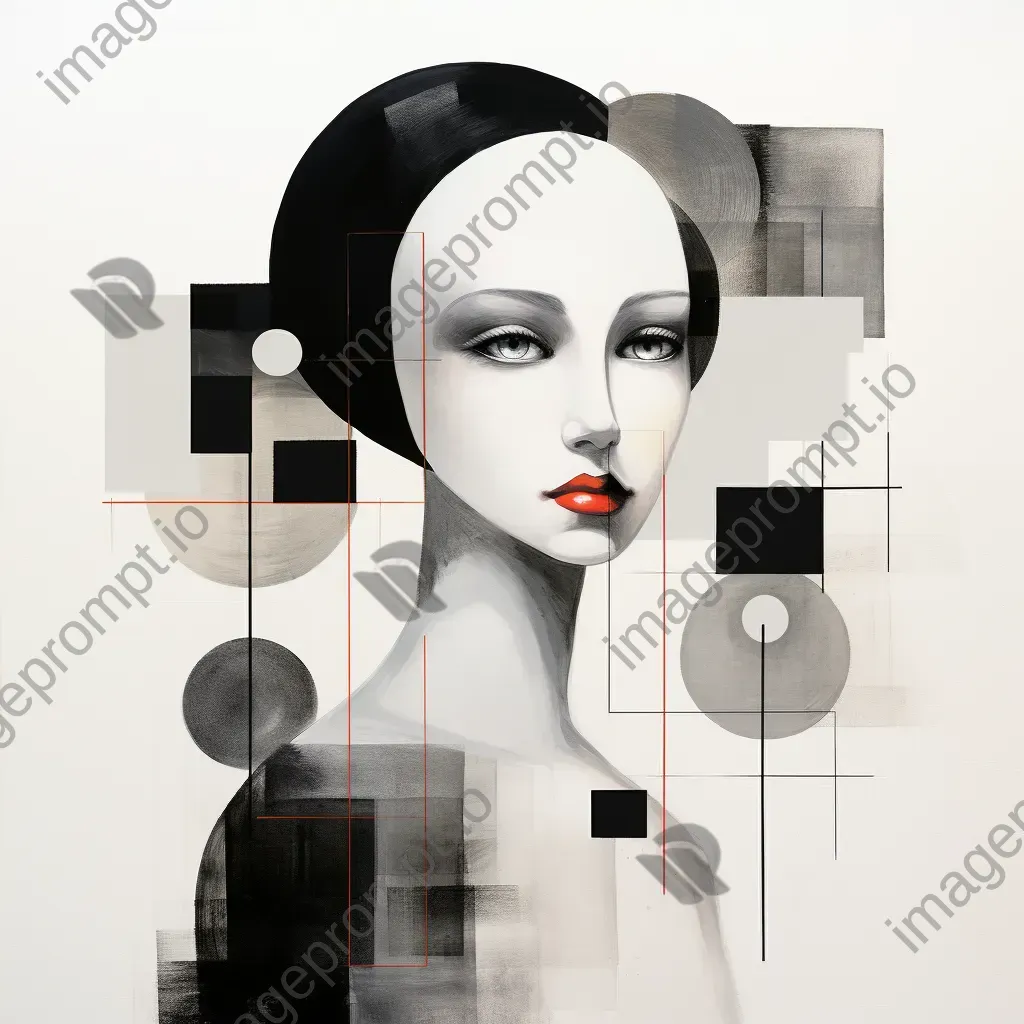 Abstract representation of Ada Lovelace with elements of logic and mathematics - Image 4