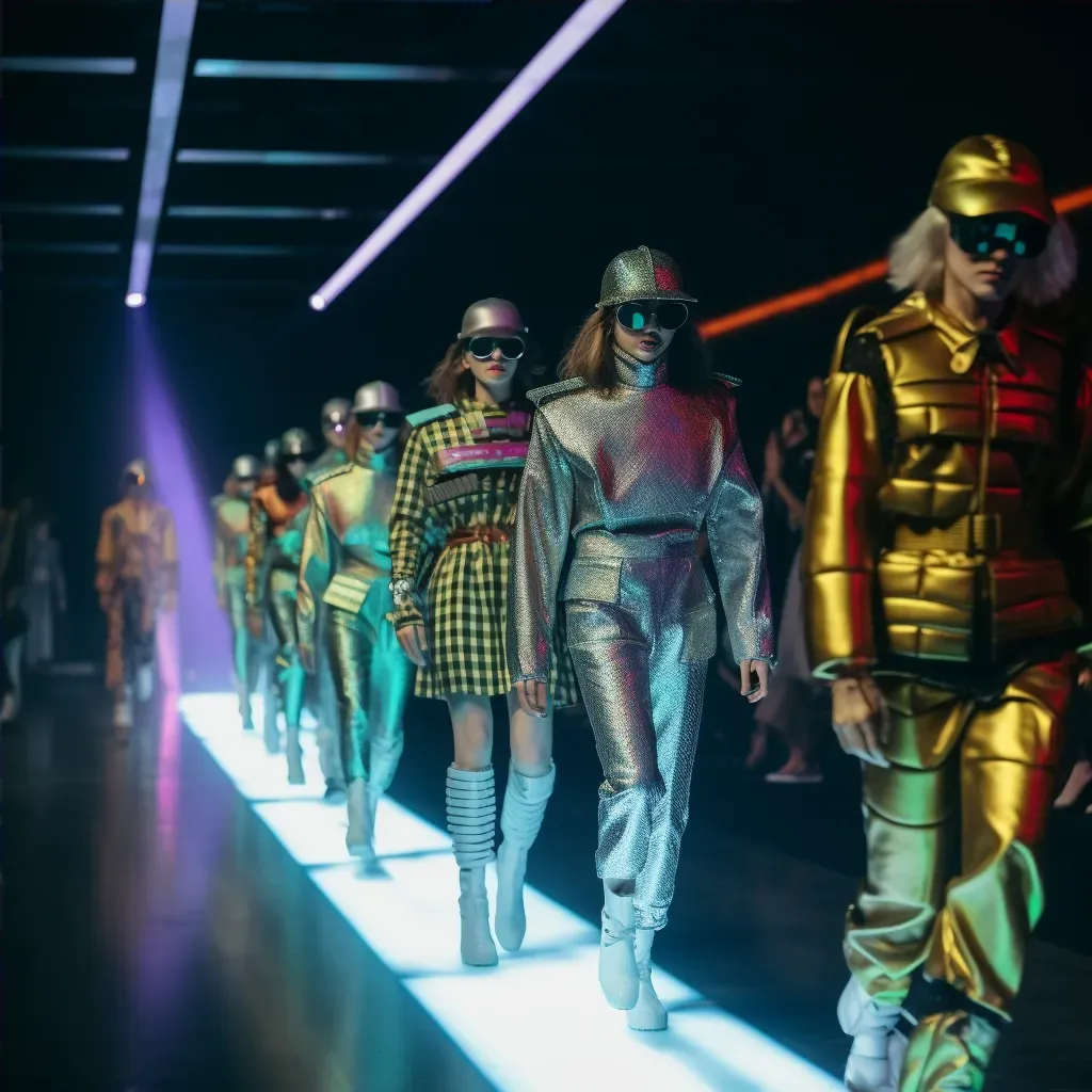 Image of a retro fashion show with futuristic clothing - Image 4