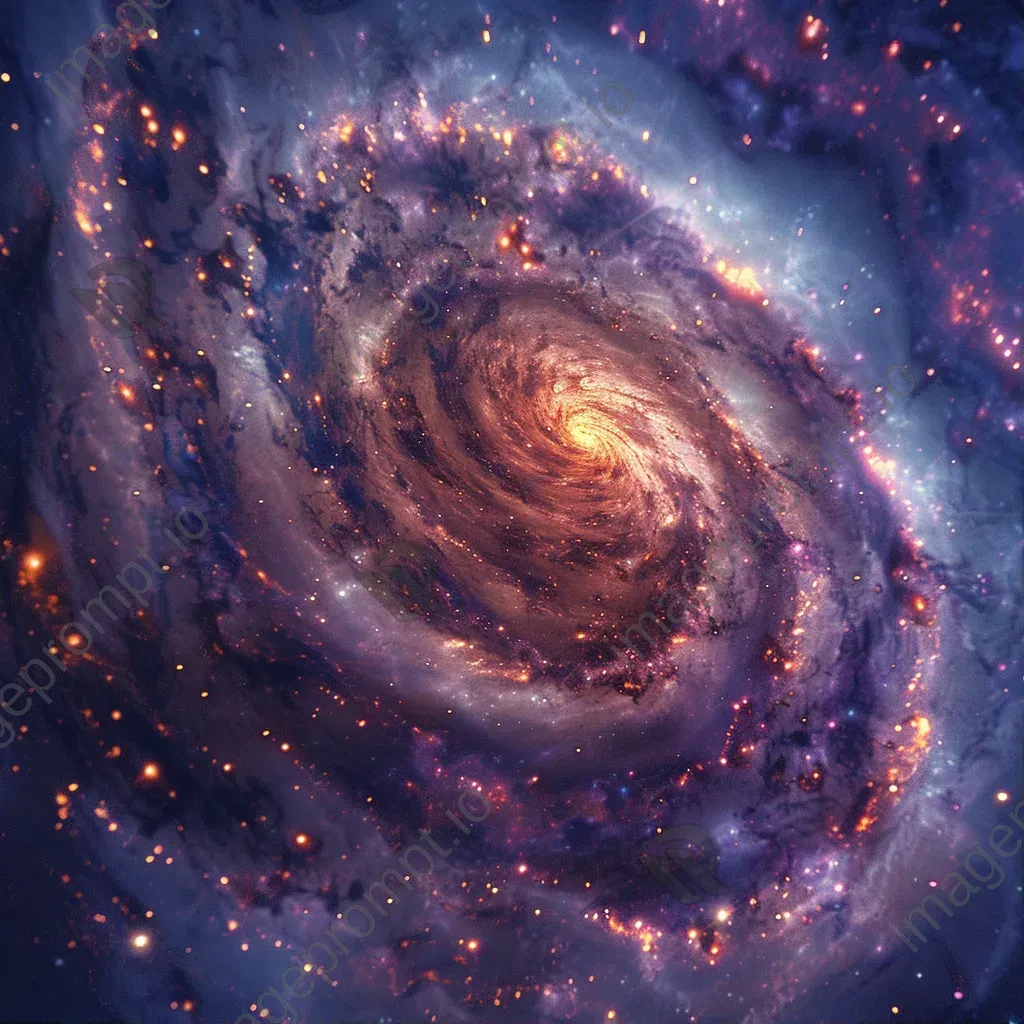 Galactic whirlpool with swirling stars and cosmic dust in mesmerizing pattern - Image 1