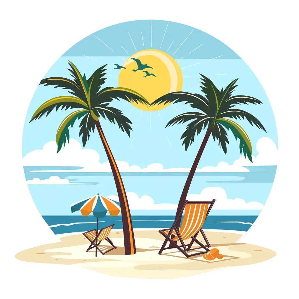 Beach Resort Logo with Palm Trees and Beach Chairs - Image 4