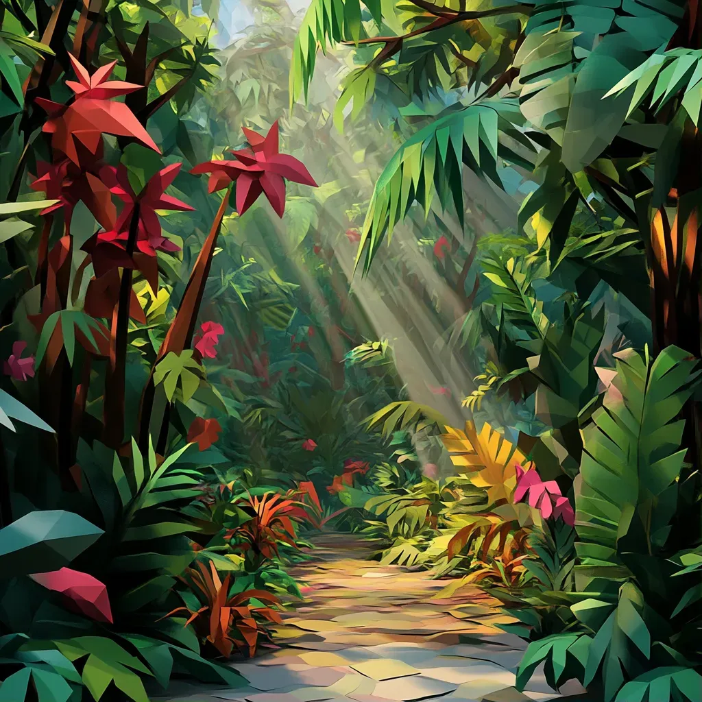 Low Poly Tropical Rainforest