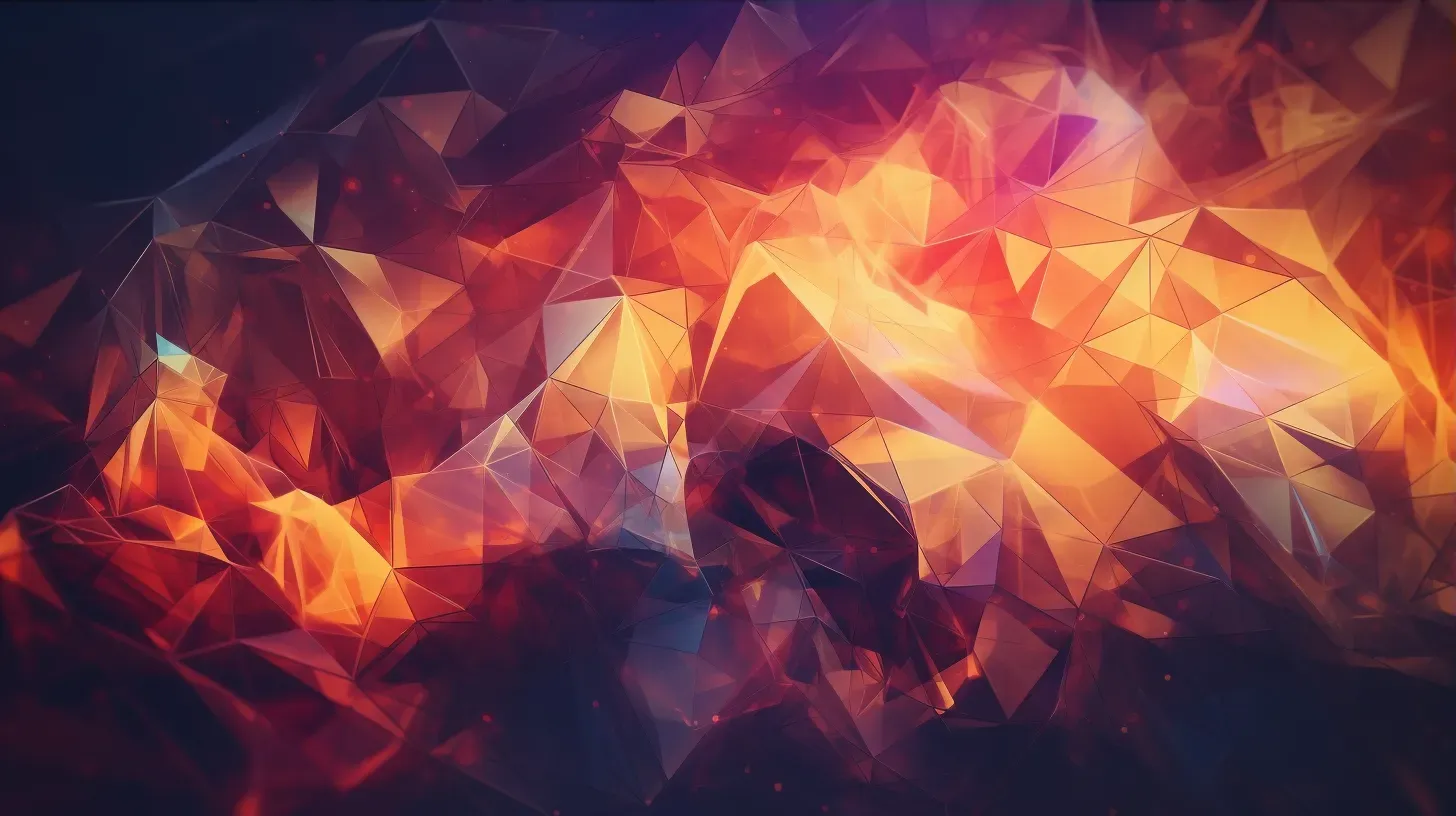 Dynamic low poly music visualizer with overlapping polygons pulsating to the rhythm - Image 3