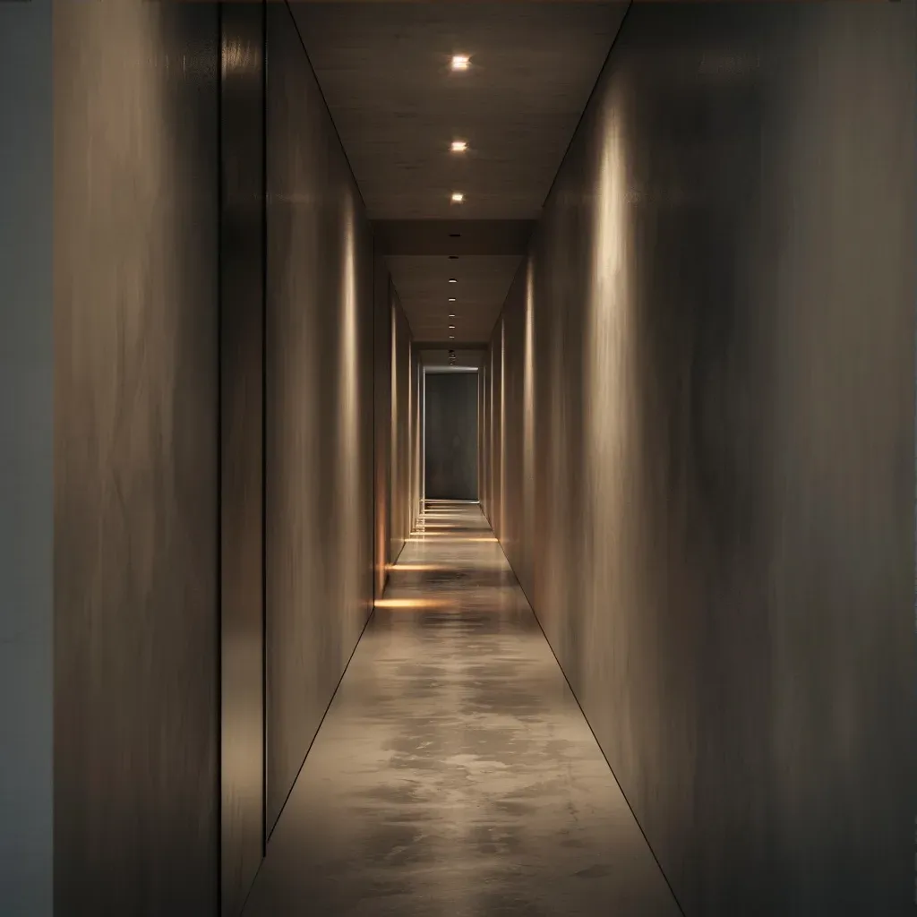 dimly lit minimalist corridor - Image 3