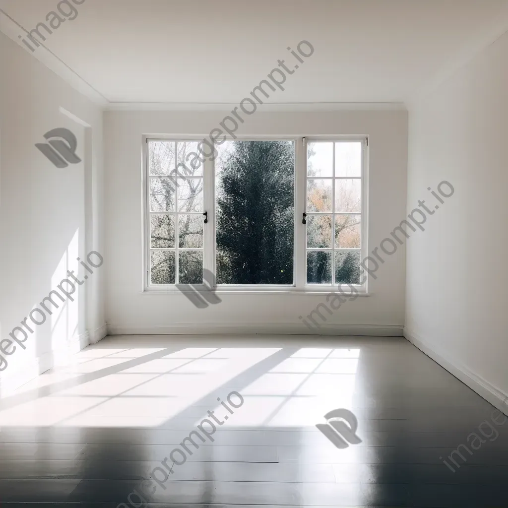 Minimalist window frame in empty white room shot on iPhone 12 Pro - Image 2