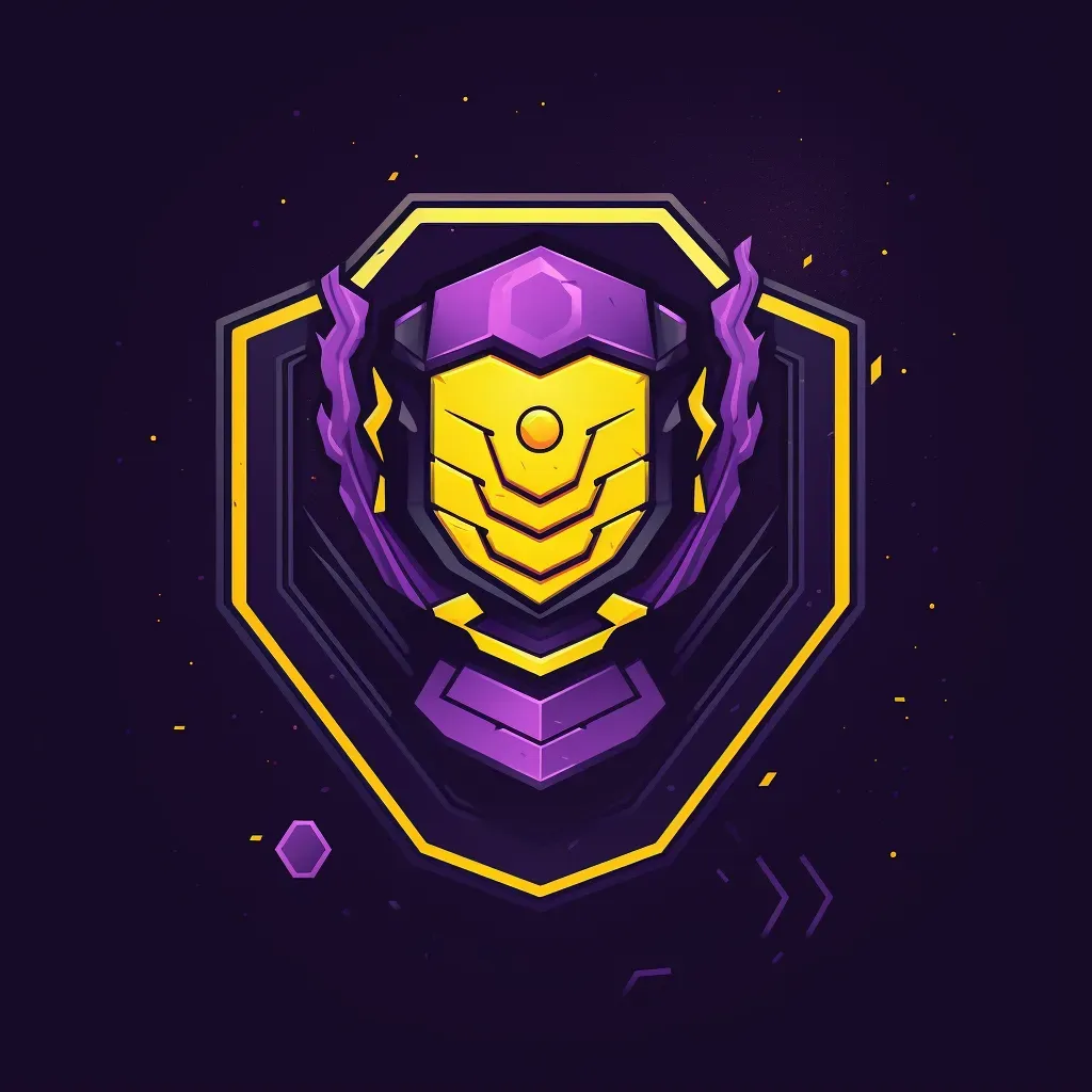 Bold and energetic logo with a trophy icon in purple and yellow - Image 1