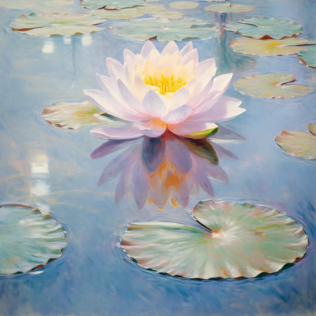 Lotus flower pond reflection - Image 3