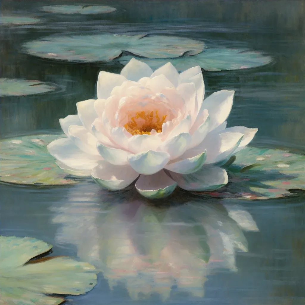 Lotus flower pond reflection - Image 4