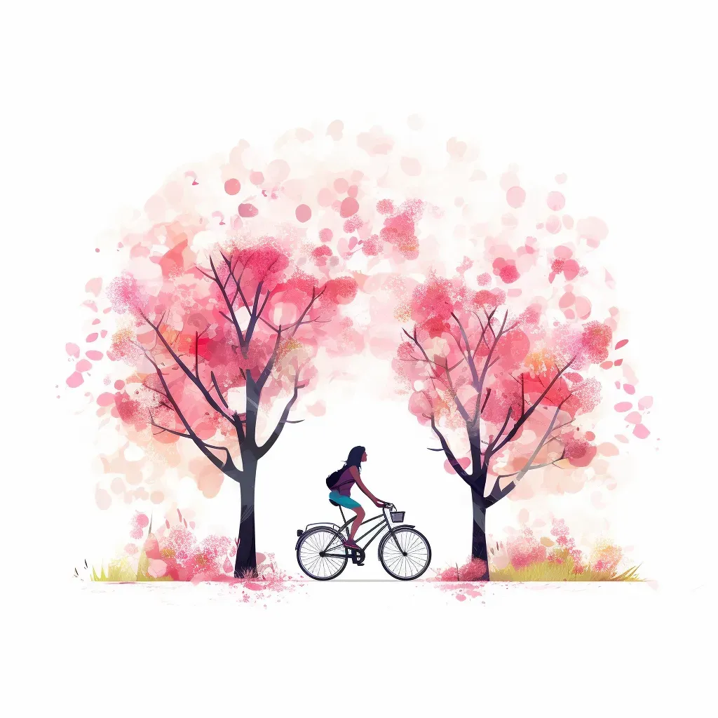 Springtime bike ride with blossoming trees logo - Image 4