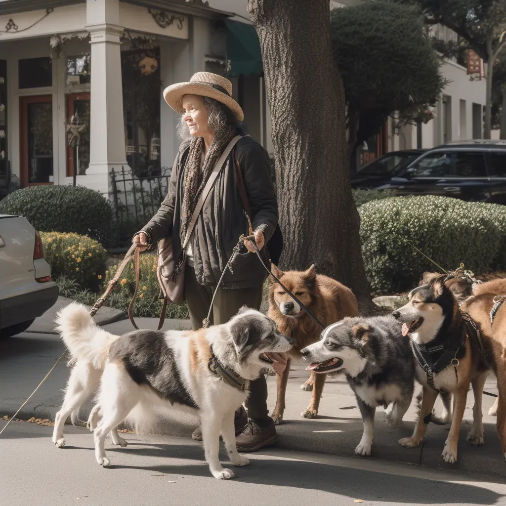 Dog walker street scene - Image 2