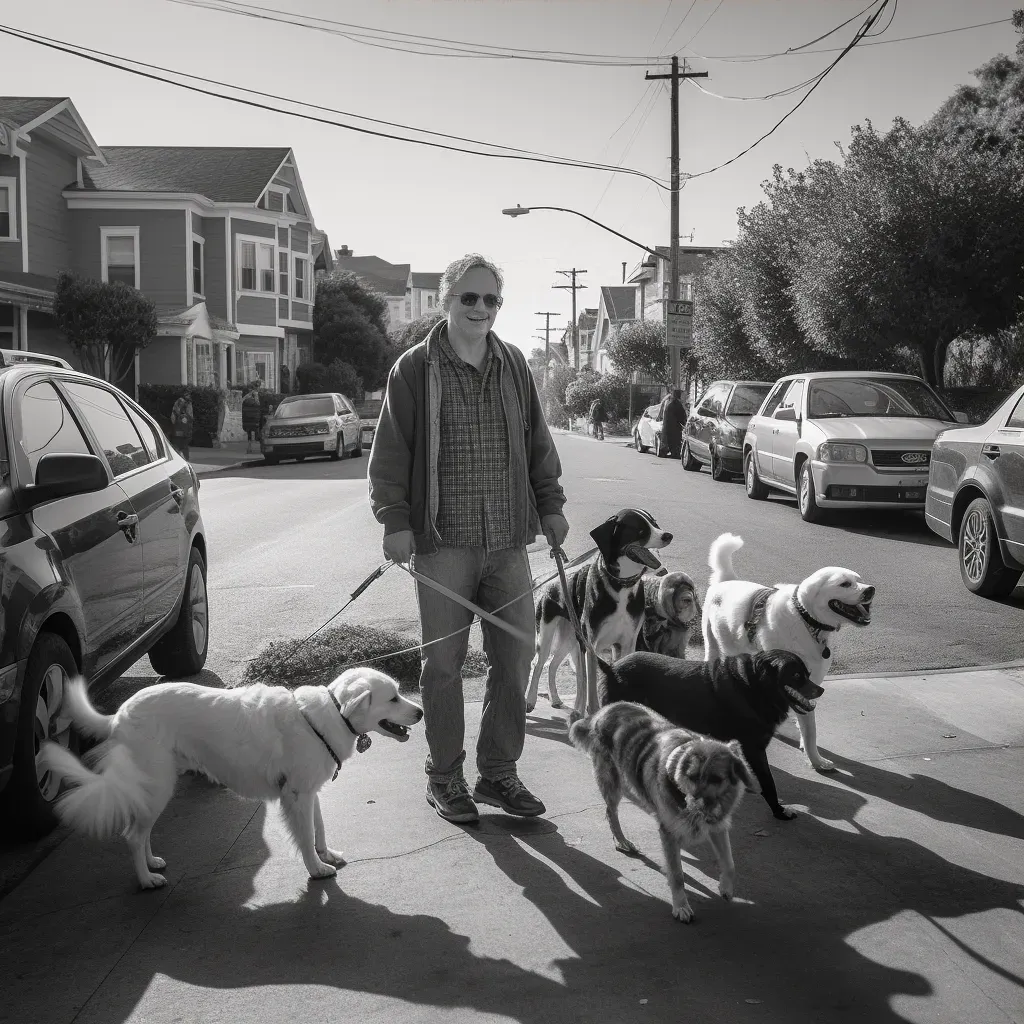 Dog walker street scene - Image 3