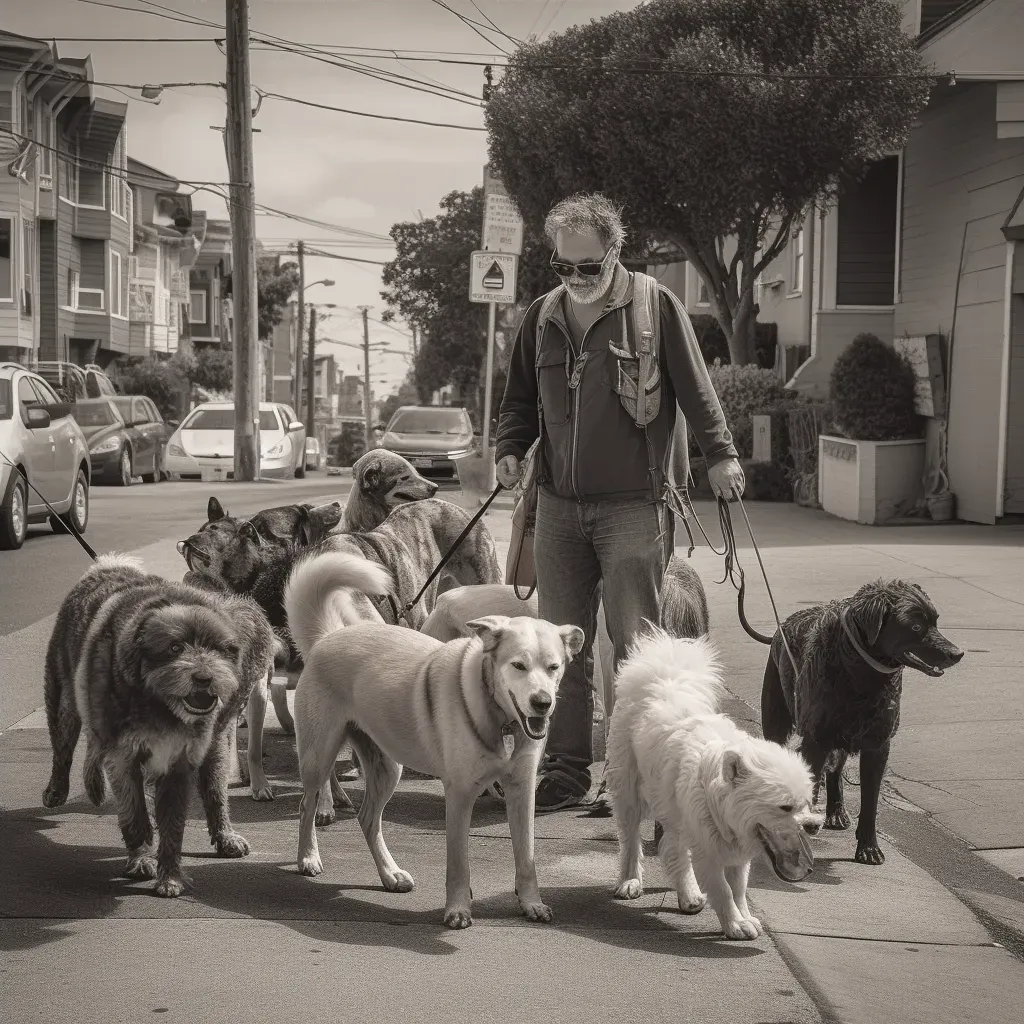 Dog walker street scene - Image 4