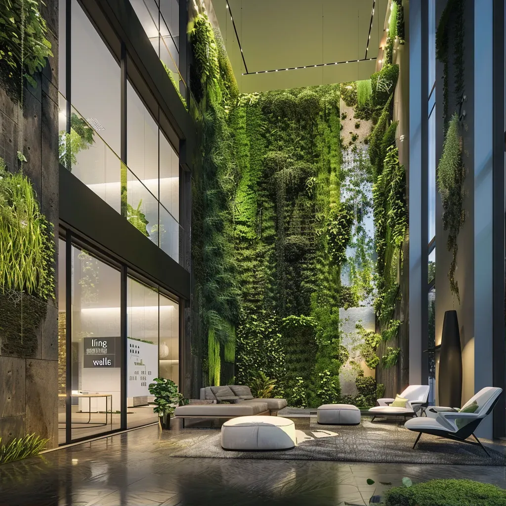 Lush indoor living walls - Image 1