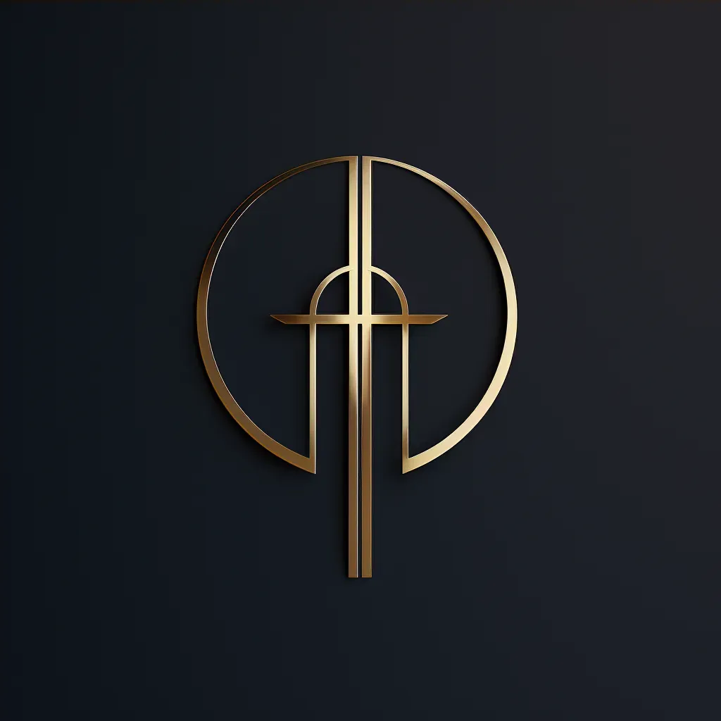 Logo for a contemporary jewelry brand featuring a geometric shape icon in gold and black colors - Image 4