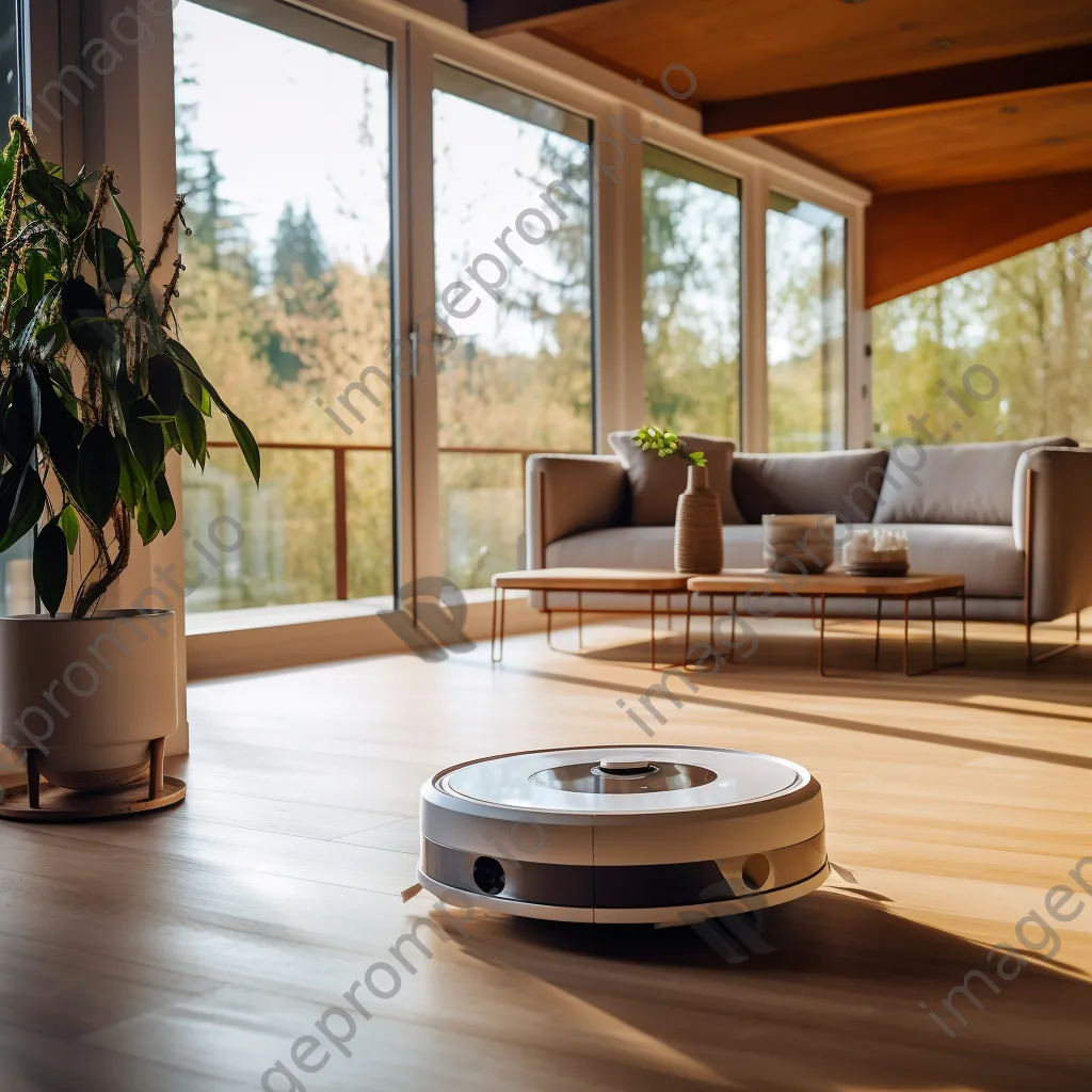 Robotic vacuum cleaner operating in a modern home - Image 2