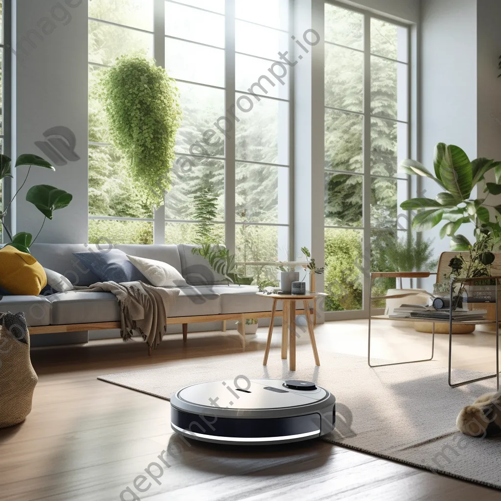 Robotic vacuum cleaner operating in a modern home - Image 4