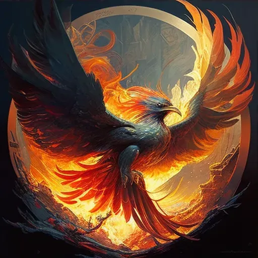 Artistic depiction of phoenix rising from ashes, symbolizing rebirth and renewal - Image 3